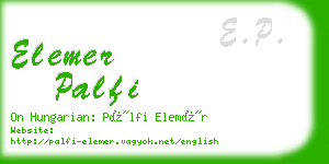 elemer palfi business card